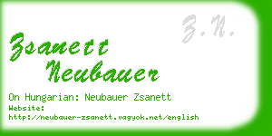 zsanett neubauer business card